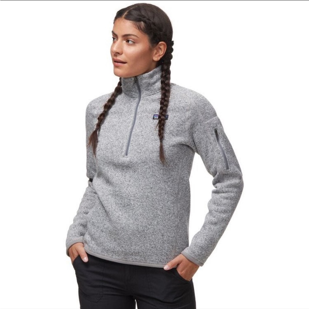 Patagonia 1/4 Zip Better Sweater Birch White